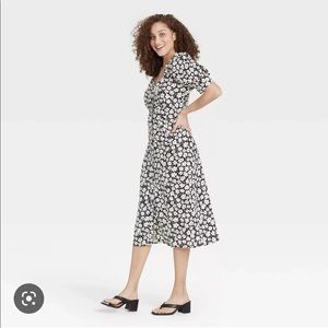 Who What Wear puff sleeve dress